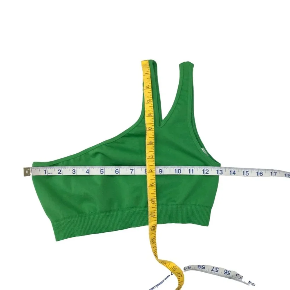 Camila Coelho Belmira Crop Top Sports Bra Green S/M - Picture 5 of 9